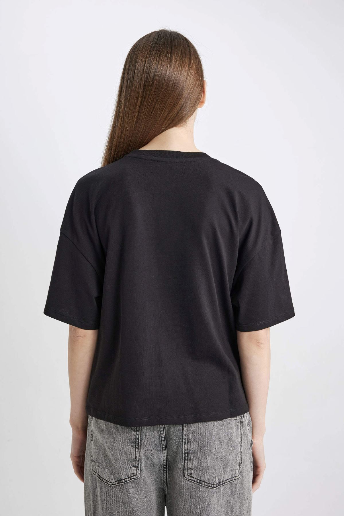 Defacto Kadın Siyah Tişört - Z9455AZ/BK81