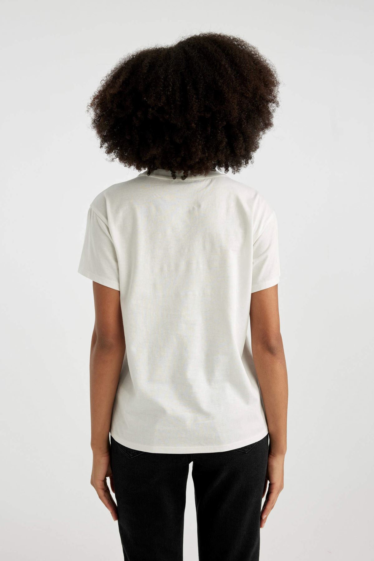 Defacto Kadın Beyaz Tişört - B6754AX/WT32