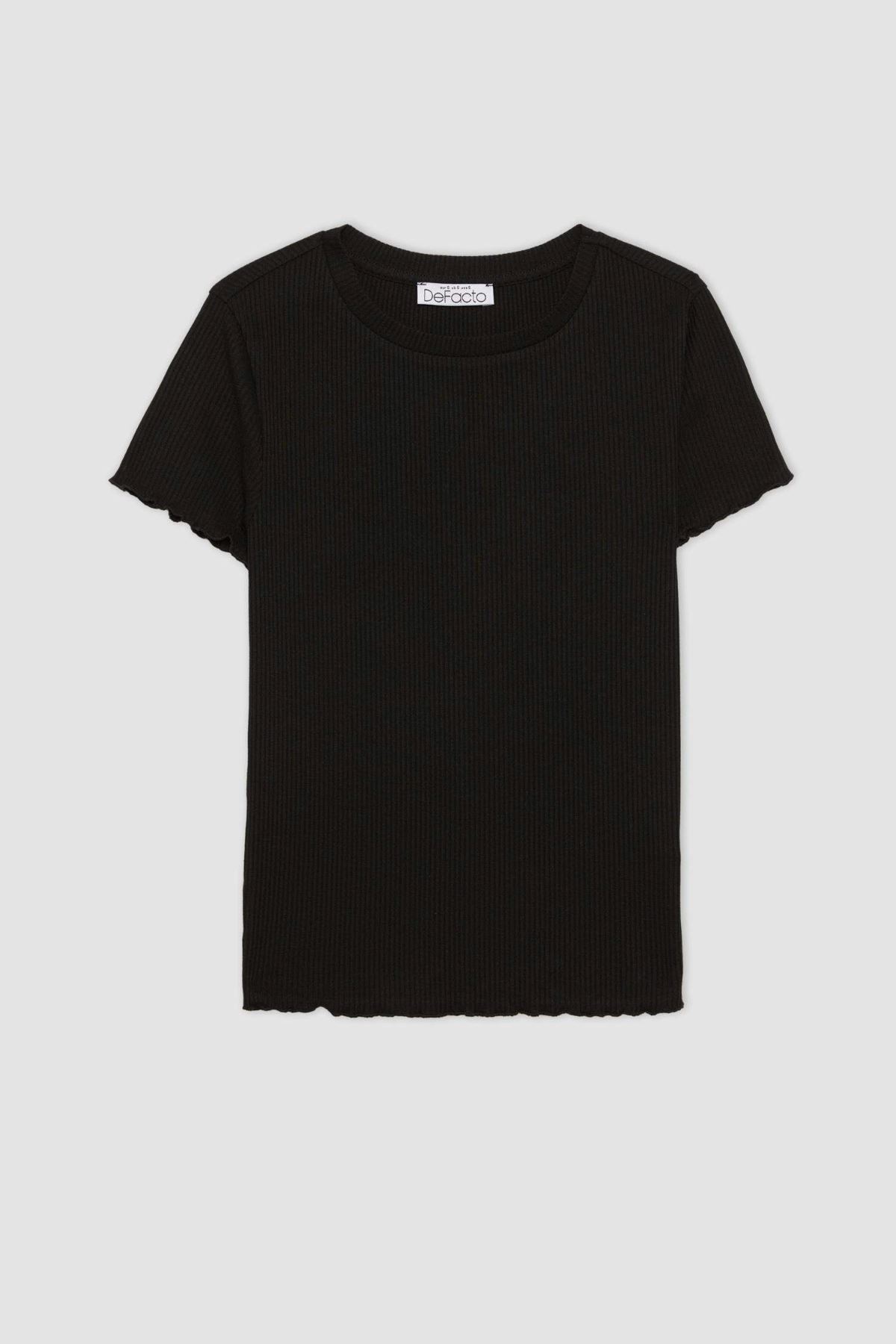 Defacto Kadın Siyah Tişört - K7064AZ/BK81