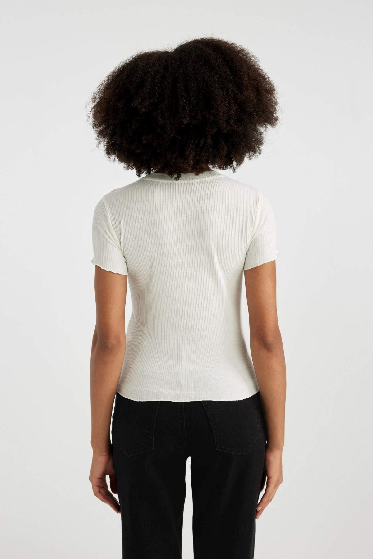 Defacto Kadın Beyaz Tişört - K7064AZ/WT32