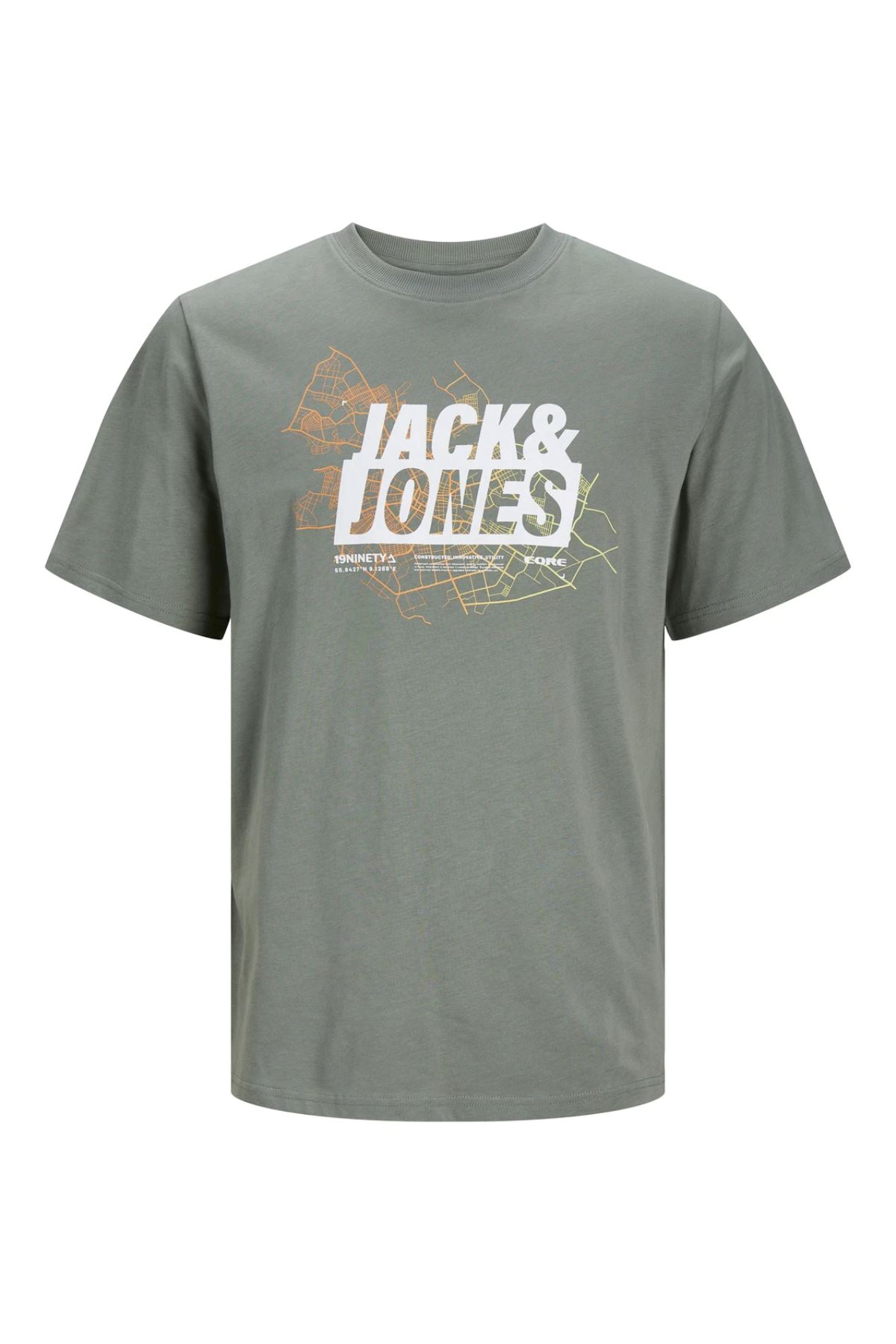 Jack & Jones Jcomap Logo Tee Ss Crew Neck Sn Erkek Yeşil Tişört - 12252376