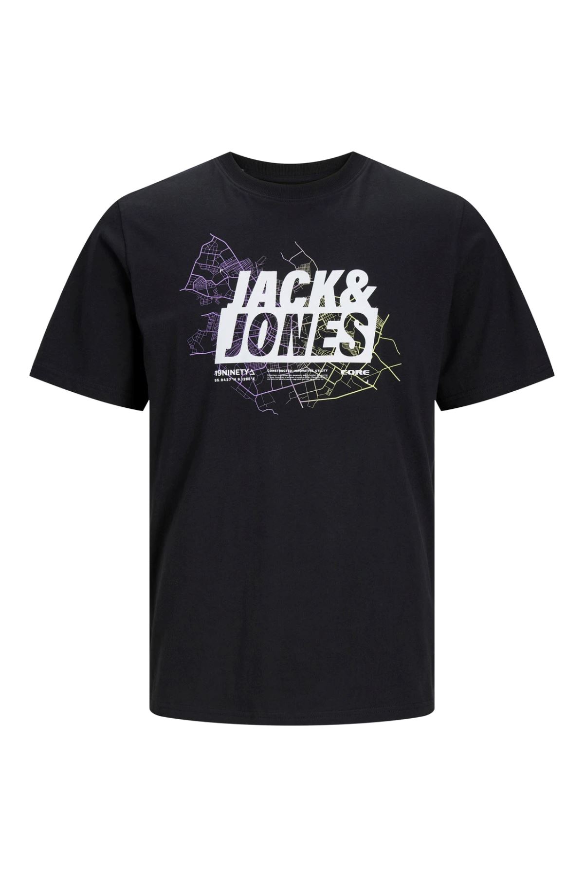 Jack & Jones Jcomap Logo Tee Ss Crew Neck Sn Erkek Siyah Tişört - 12252376