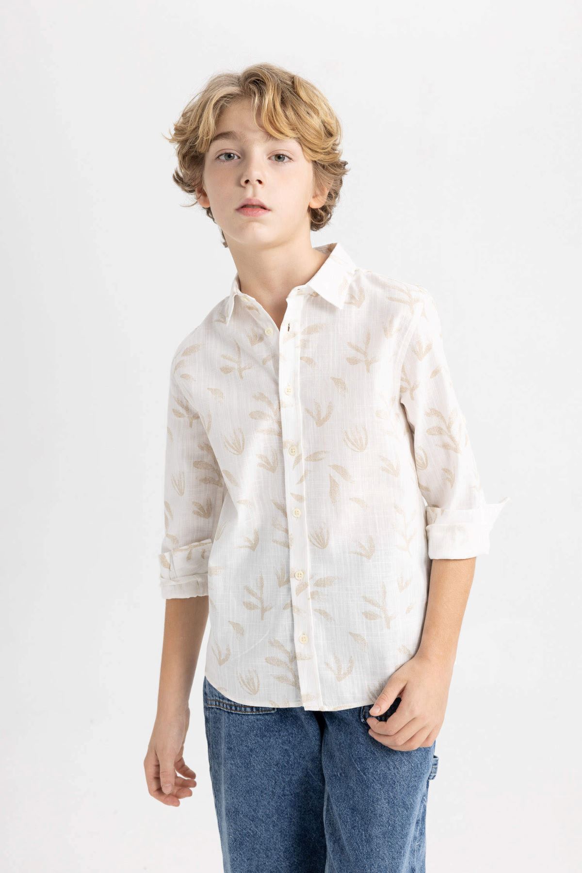 Defacto Erkek Çocuk Beyaz Gömlek - B7135A8/WT16