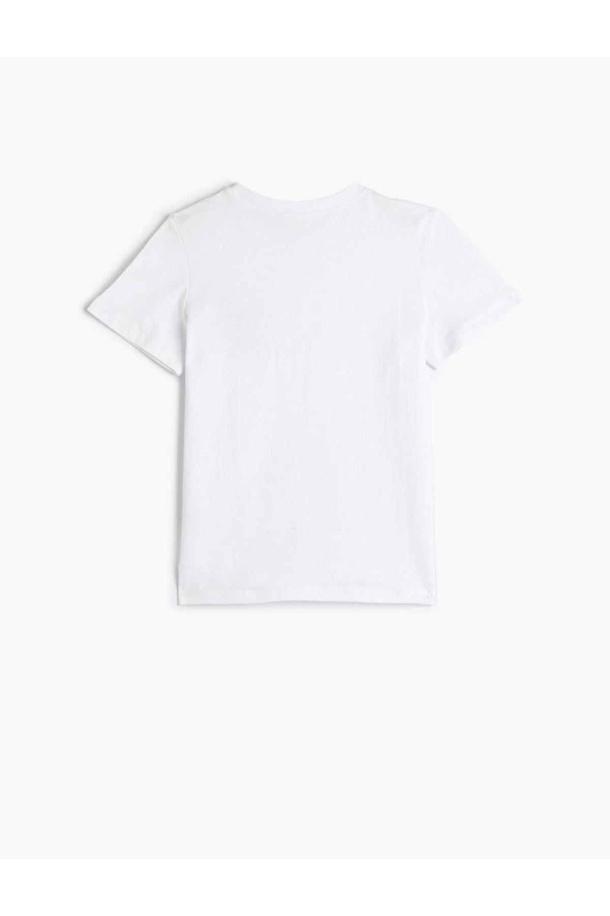 Koton Erkek Çocuk Beyaz Tişört - 4SKB10278TK