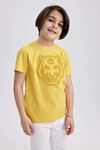 Defacto Erkek Çocuk Sarı  Tişört - Z3064A6/YL203