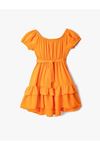 Koton Kız Çocuk Turuncu Elbise - 3SKG80023AW