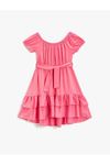 Koton Kız Çocuk Pembe Elbise - 3SKG80023AW