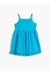 Koton Kız Çocuk Mavi Elbise - 3SKG80079AW