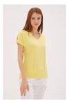 Fashion Friends Kadın Sarı  Tişört - 23Y0541K1