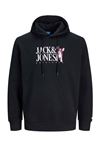 Jack & Jones Jorbeware Sweat Hood Fst Erkek Siyah Sweat - 12244219