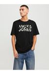 Jack & Jones Jjejeff Corp Logo Tee Ss O-Neck Sn Erkek Siyah Tişört - 12250683