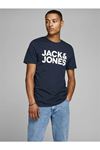 Jack & Jones Jjecorp Logo Tee Ss O-Neck Noos Erkek Lacivert Tişört - 12151955
