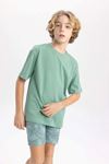 Erkek Çocuk Yeşil Tişört - B5927A8/GN86
