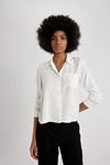 Defacto Kadın Beyaz Gömlek - W3614AZ/WT32