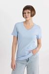 Defacto Kadın Mavi Tişört - I1080AZ/BE745