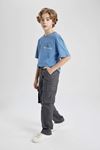 Defacto Erkek Çocuk Antrasit Kanvas Pantolon - B7162A8/AR58