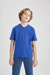 Defacto Erkek Çocuk Mavi Tişört - K1693A6/BE181
