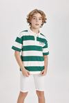 Defacto Erkek Çocuk Yeşil Tişört - B9514A8/GN259