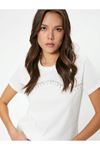 Koton Kadın Beyaz Tişört - 4SAK50145EK