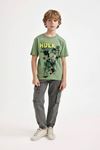 Defacto Erkek Çocuk Yeşil Tişört - B7218A8/GN973