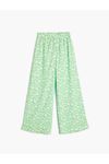 Koton Kız Çocuk Yeşil Kanvas Pantolon - 4SKG40018AK