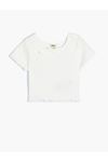 Koton Kız Çocuk Beyaz Tişört - 4SKG10168AK