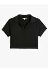 Koton Kadın Siyah Tişört - 4SAL10849IK