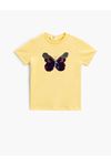 Koton Kız Çocuk Sarı  Tişört - 4SKG10071AK