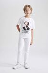 Defacto Erkek Çocuk Beyaz Jean Pantolon - B5616A8/WT32