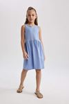 Defacto Kız Çocuk Mavi Elbise - B4336A8/BE553