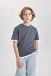 Defacto Erkek Çocuk Antrasit Tişört - B5928A8/AR141