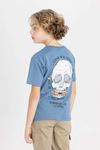 Defacto Erkek Çocuk Mavi Tişört - C1959A8/BE88