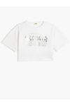 Koton Kız Çocuk Beyaz Tişört - 4SKG10061AK