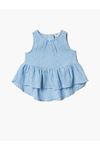 Koton Kız Çocuk Mavi Bluz - 4SKG60074AW