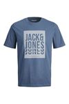 Jack & Jones Jjflınt Tee Ss Crew Neck Erkek Mavi Tişört - 12248614