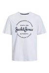 Jack & Jones Jjforest Tee Ss Crew Neck Erkek Beyaz Tişört - 12247972