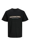 Jack & Jones Jorgrand Brandıng Tee Ss Crew Neck Blk Erkek Siyah Tişört - 12253982