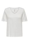 Only Onlelıse S/S V-Neck Top Jrs Noos Kadın Beyaz Tişört - 15257390
